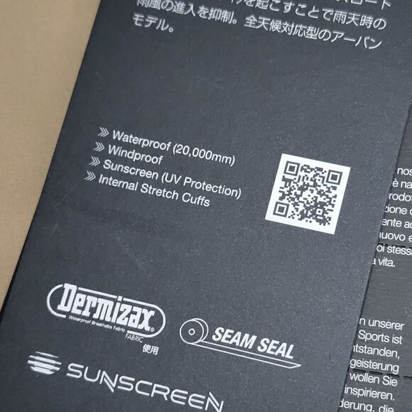 Descente XL Sun Shield Hard Shell Bal Collar Coat - Desert Khaki - Picture 13 of 14